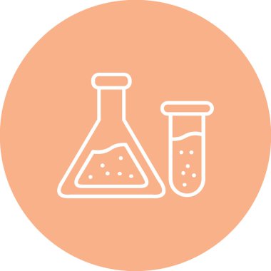 Test tübü simgesinin vektör illüstrasyonu