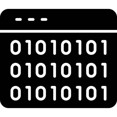 İkili kod vektör simgesi