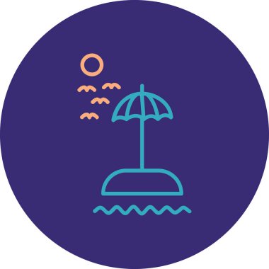 şemsiye simgesi vektör illüstrasyonu