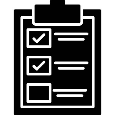 Denetim listesi simgesini, basit vektör çizim