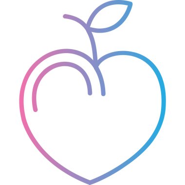 Bir elma simgesinin vektör illüstrasyonu