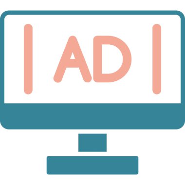 Web reklam simgesi basit illüstrasyon