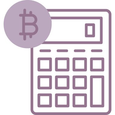 bitcoin. Web simgesi basit illüstrasyon