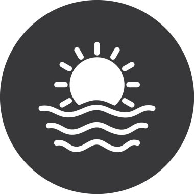 Güneş. Web simgesi basit illüstrasyon