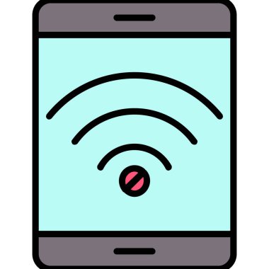 cep telefonu simgesi. kablosuz kablosuz vektör simgesi düz renk izole edildi