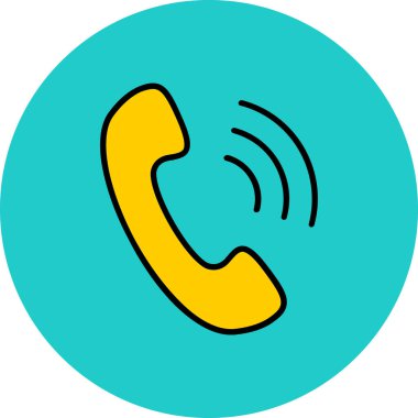 telefon arama simgesi vektör illüstrasyonu