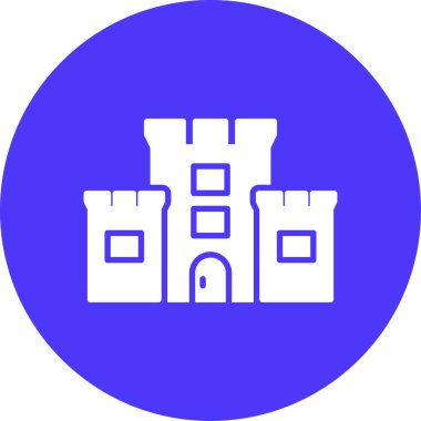 Bina. Web simgesi basit bir illüstrasyon. ev