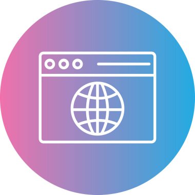 tarayıcı web simgesi, vektör illüstrasyonu