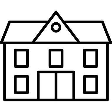 Ev. Web simgesi basit illüstrasyon