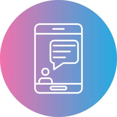 Sohbet simgesi vektör illüstrasyonu