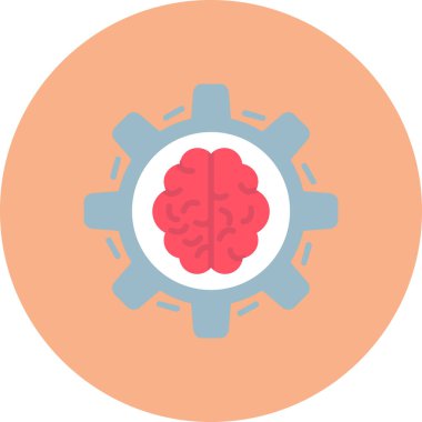 Beyin. Web simgesi basit illüstrasyon