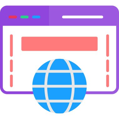 Bilgisayar. Web simgesi basit tasarım