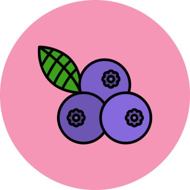 Bir meyve simgesinin vektör illüstrasyonu