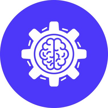 beyin ikonu vektör illüstrasyonu