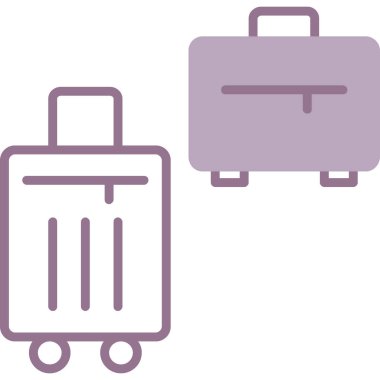 bagaj simgesi tasarımı ile seyahat valizi