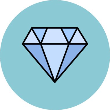 Elmas. Web simgesi basit illüstrasyon