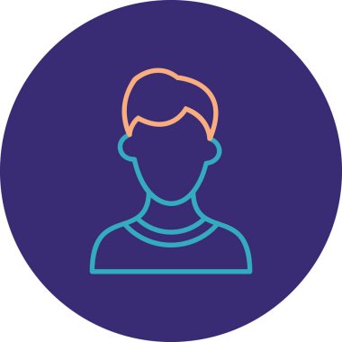 Adamım. Web simgesi basit illüstrasyon