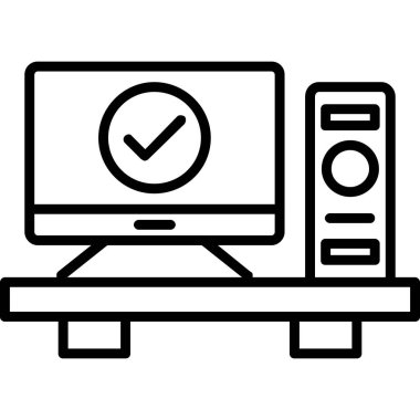 Bilgisayar. Web simgesi basit tasarım