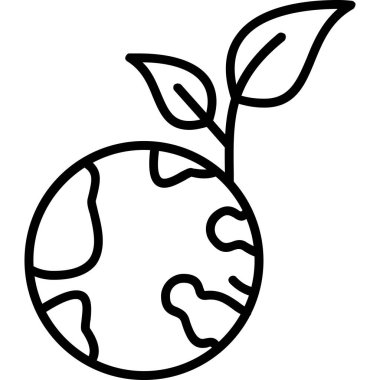 Toprak. Web simgesi basit illüstrasyon