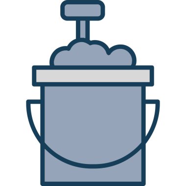 Kova. Web simgesi basit illüstrasyon