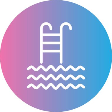 yüzme ikonu vektör illüstrasyonu