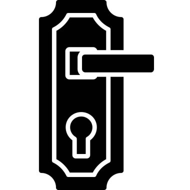 dış hat biçiminde kapı anahtarı kilidi simgesi