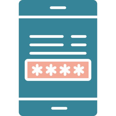 Şifre. Web simgesi basit illüstrasyon