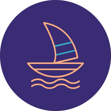 tekne ikonu vektör illüstrasyonu