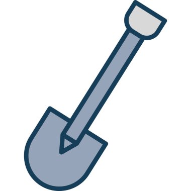 Küreğin Vektör İllüstrasyonu, Basit Simge