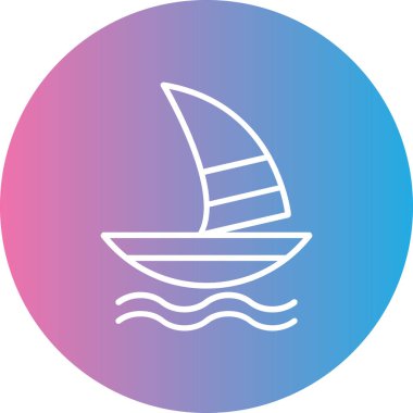 Yelkenli. Web simgesi basit illüstrasyon