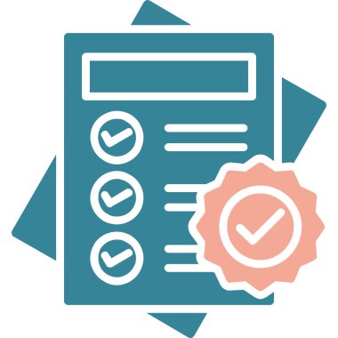 Kontrol listesi simgesi vektör illüstrasyonu