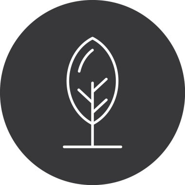 Bir ağaç simgesinin vektör illüstrasyonu