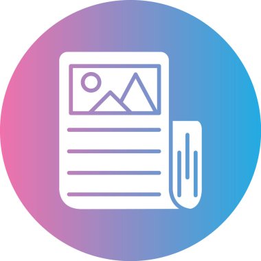 Belge simgesinin vektör illüstrasyonu