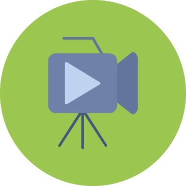 video vektör simgesi modern basit illüstrasyon