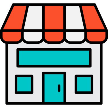 Dükkan. Web simgesi basit illüstrasyon