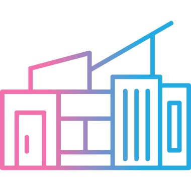 şehir simgesi oluşturma, basit vektör illüstrasyonu