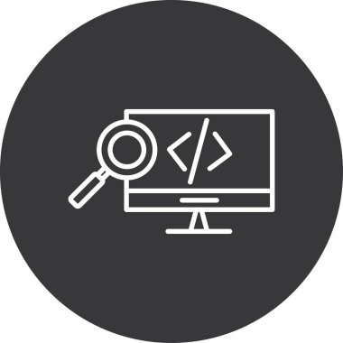 Büyüteç ve veri analizinin vektör simgesi