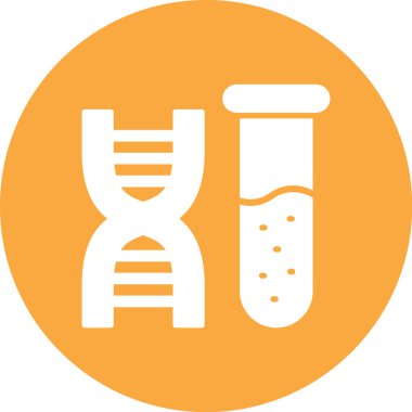 Genetik mühendisliği yuvarlak vektör simgesi