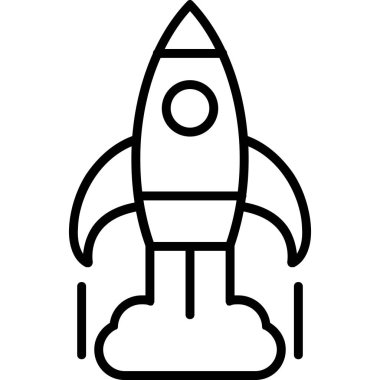 başlangıç roket simgesi, basit tasarım