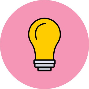 ampul simgesi vektör illüstrasyonu