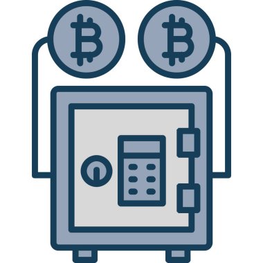 Bitcoin simgesi vektör illüstrasyonu