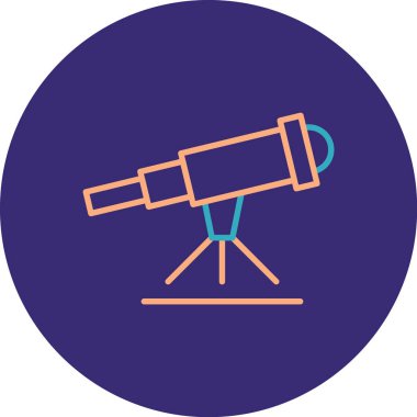 Teleskop. Web simgesi basit illüstrasyon