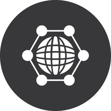 şebeke. Web simgesi basit illüstrasyon