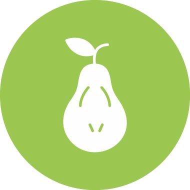 Armut meyve simge vektör çizim