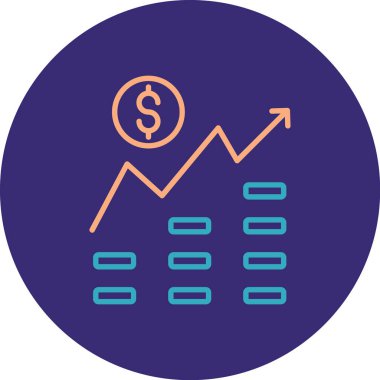 iş grafiği ikon vektör illüstrasyonu