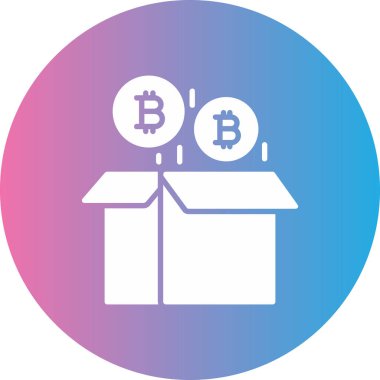 bitcoin. Web simgesi basit illüstrasyon