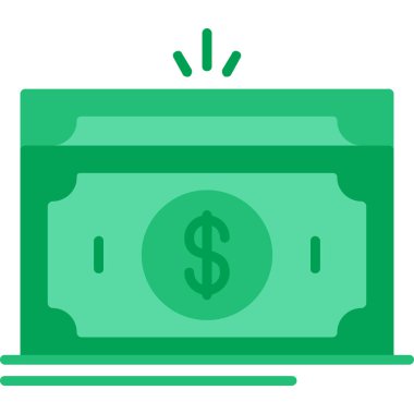 Dolar vektör renk çizgisi simgesi