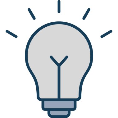 ampul yaratıcı fikir simgesi - taslak biçimi