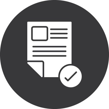 Belge. Web simgesi basit illüstrasyon