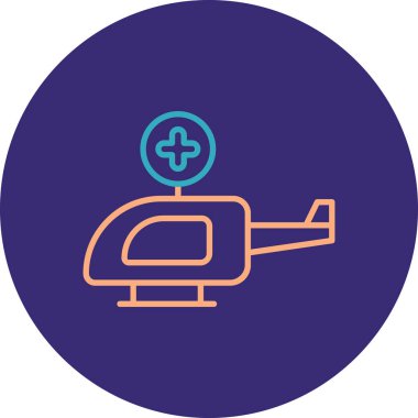Helikopter simge vektör çizim
